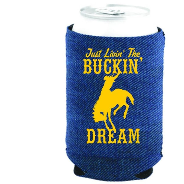 Denim Just Living the Buckin' Dream Can Cooler