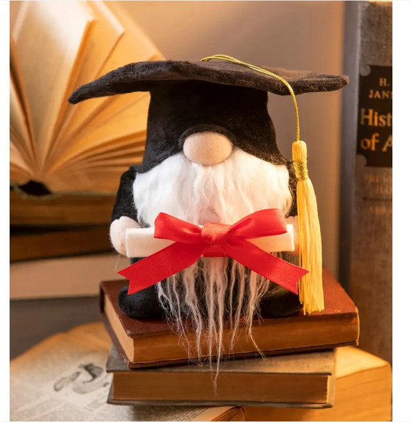 7" Fabric Graduation Gnome Table Decor