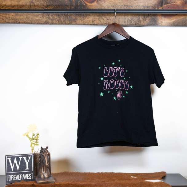 Black "Let's Rodeo" T-Shirt