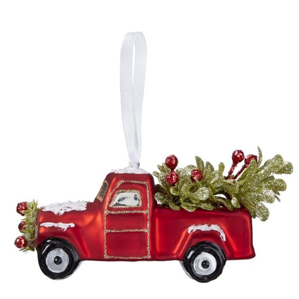 Vintage Glass Truck Ornament