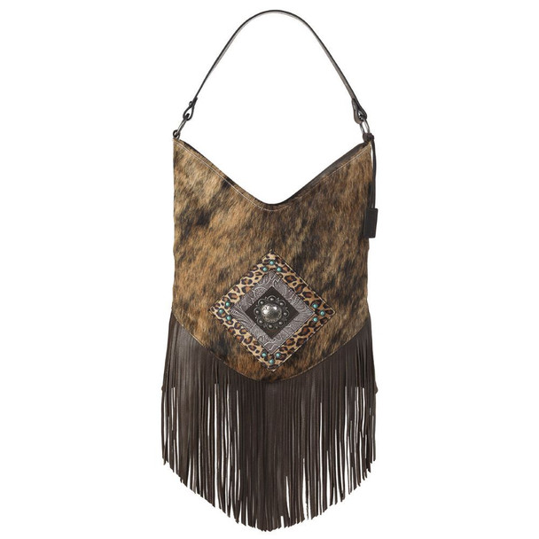 Nashville Brown Calf Hair Shoulder Bag