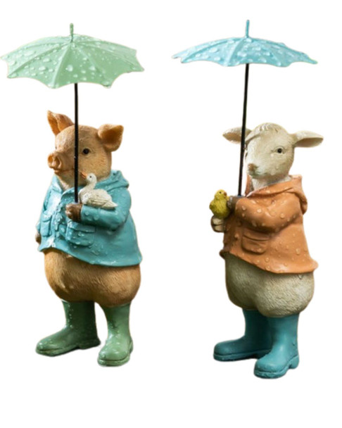 Rainy Day Animal Figurines