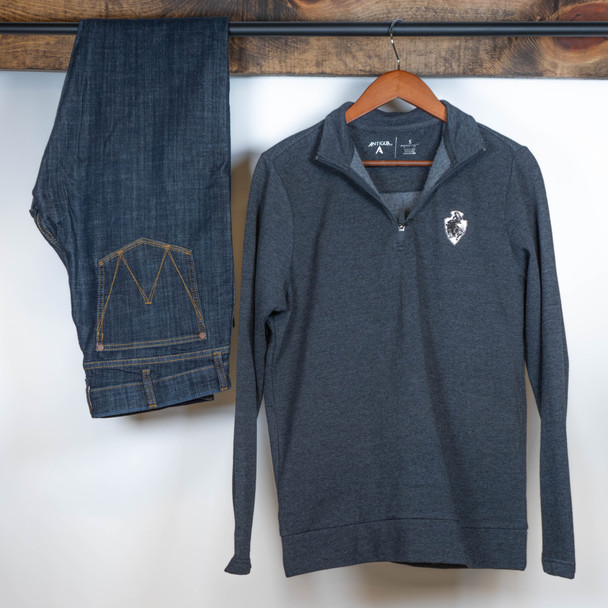 Black Arrowhead Quarter Zip Sweatshirt