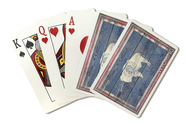 Distressed Wyoming Flag Playing Cards