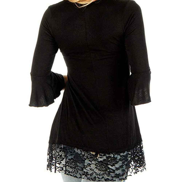 Sapphire Vines, Split V-Neck Rhinestone Top (01-030-0001)
