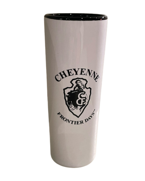 White and Black Arrowhead Shooter Shot Glass