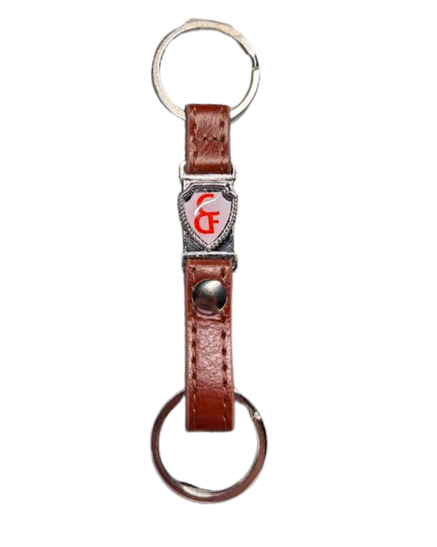 Leather Strap Arrowhead Keychain
