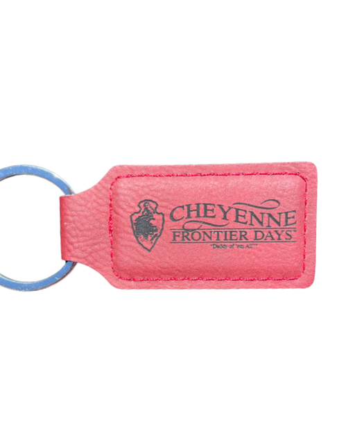 Red Leatherette Cheyenne Keychain
