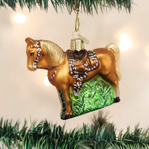 Glitter Horse Ornament