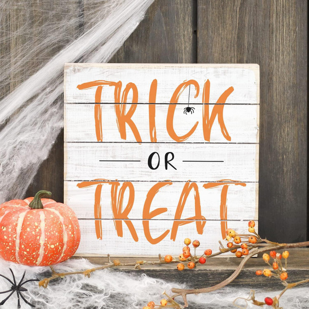 Trick or Treat Rustic Halloween Sign
