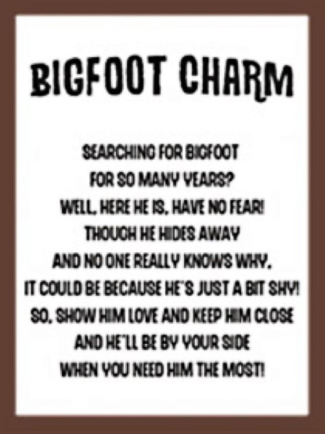 Don't Stop Believing Bigfoot Charm