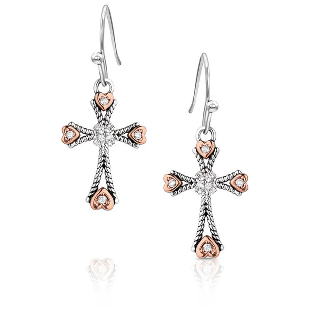 Faith in my Heart Cross Earrings