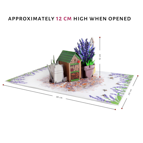 Lavender Garden Paper Pop up Card