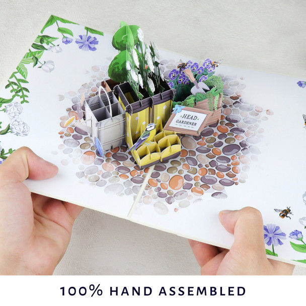 Spring Gardener Paper Pop Up Card
