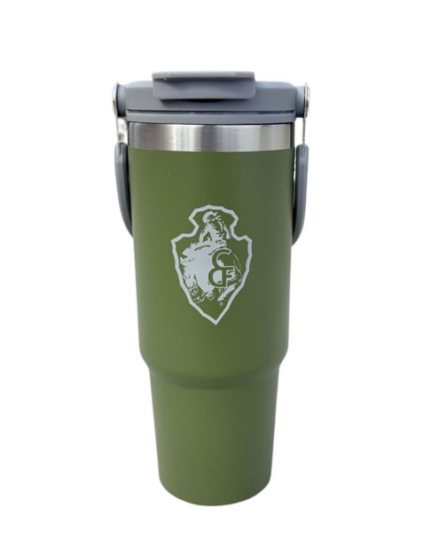 Green 30oz Arrowhead Fluted Tumbler