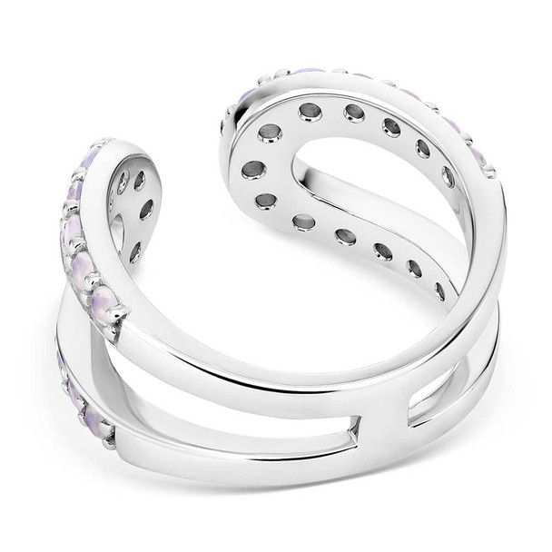 White Opal Loop Ring
