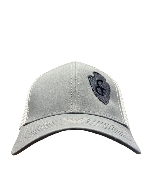 Gray Arrowhead Ponytail Hat