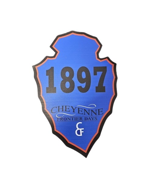 Blue 1897 Arrowhead Back Number