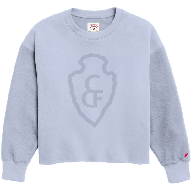 Light Blue Arrowhead Cropped Fleece