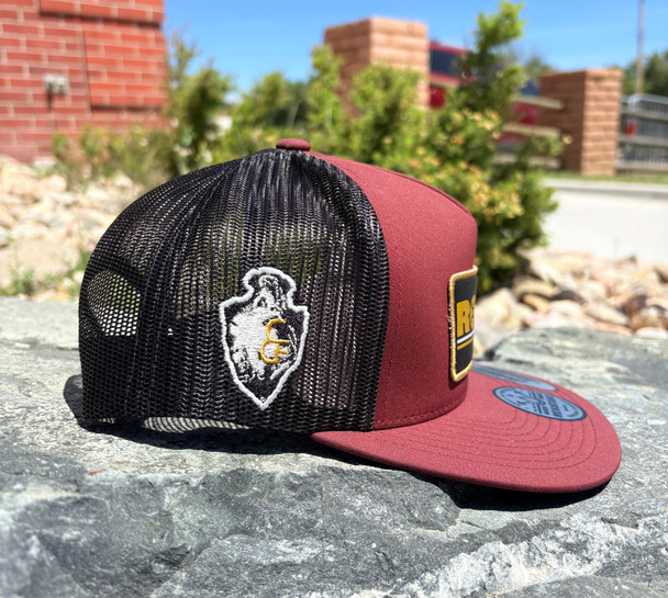 Maroon and Black Rodeo Hat