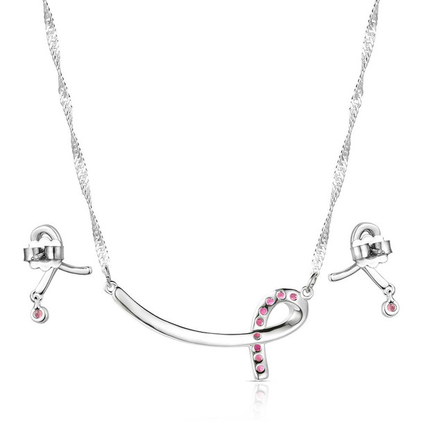 Tough Enough to Wear Pink Hope Rope Jewelry Set