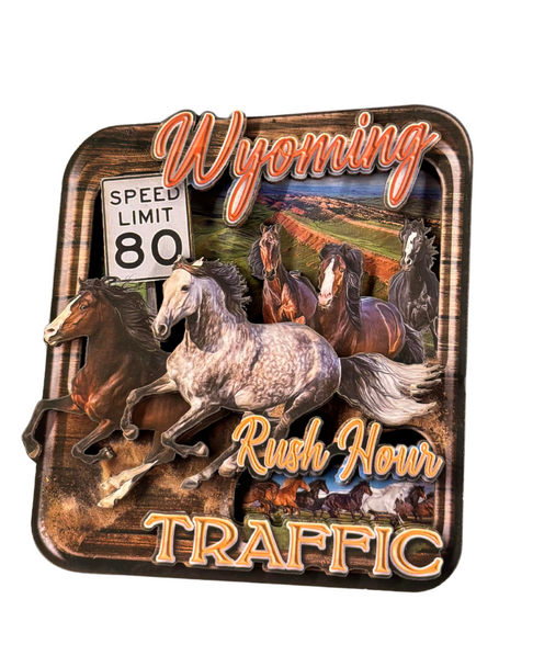 Wyoming Rush Hour Traffic Magnet