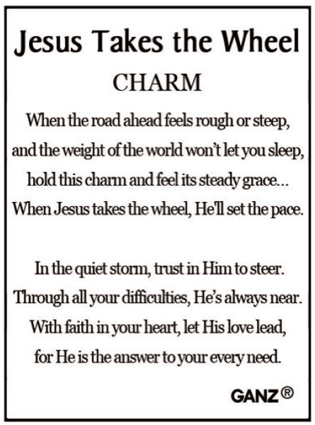Jesus Take The Wheel Charm
