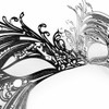 Filigree Metal Butterfly Masquerade Mask Elegant Rhinestone Venetian Mask
