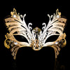 Filigree Metal Butterfly Masquerade Mask Elegant Rhinestone Venetian Mask