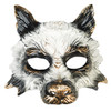 VIP animal mask, white gold wolf mask