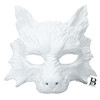 white wolf mask DIY mask unpainted mask