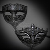 Masquerade masks for men in black color.