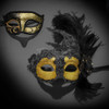 Couple's masquerade masks and matching masquerade masks for prom.