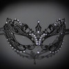 Couples masquerade mask silver black, couples masquerade masks, his and hers masquerade masks, beyond masquerade mask
