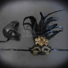 Couple's masquerade masks for masquerade ball. His and her's masquerade masks.