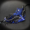 Heiress Masquerade Mask Navy Blue M7100