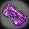Masquerade Party Masks Pack of 5 New Year's Eve Party Masks Purple J-6918