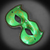 Masquerade Party Masks Pack of 5 New Year's Eve Party Masks Green J-6918
