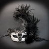 Black and silver mardi gras masquerade mask for party celebrations