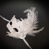 White Feather Masquerade Mask Wedding Brides Prom Party Mask