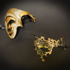 Couple's Masquerade Masks Gold Phantom