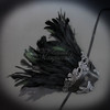 Roman Masquerade Mask Feathers M31013 Silver