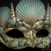 Mermaid party masks, masquerade masks, masquerade mask, masquerade masks for prom, royal blue seashell masquerade mask
