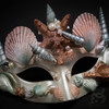 Mermaid Seashell Masquerade Mask Ivory Copper M4756B
