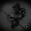 Party Mask Feather Masquerade Mask Black M8349
