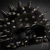 Steampunk Masquerade Mask Black with Spikes M39043