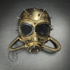 Steampunk Spike Terminator Masquerade Mask gold 
