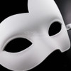 White masque, white mask with a flare to the side, the flare looks like waves of fire, One eye skull mask, skull mask, scary skull mask, scary halloween costume, scary mask, spooky mask, blank white mask, masque, unpainted white mask, DIY mask, DIY masquerade mask, white mask, unpainted, Christian Grey mask, white masque, half face mask, white masquerade mask, men's masquerade mask, unisex mask, phantom masquerade mask, phantom mask, white phantom mask, phantom of the opera mask