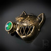 Gold steampunk goggles gatto cat masquerade mask, steampunk gatto cat masquerade mask