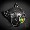 Silver steampunk goggles gatto cat masquerade mask, steampunk gatto cat masquerade mask